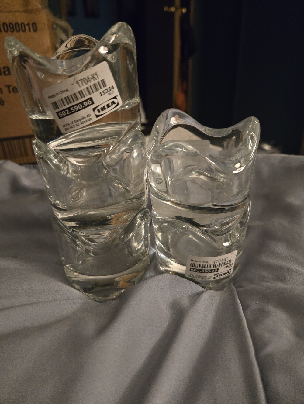 Set of 5- 3 Sets Avail IKEA Heavy Glass Tealight Candle Holders for All Season